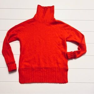 Women's Charter Club Orange 100% Cashmere Turtleneck Rollneck Sweater XS